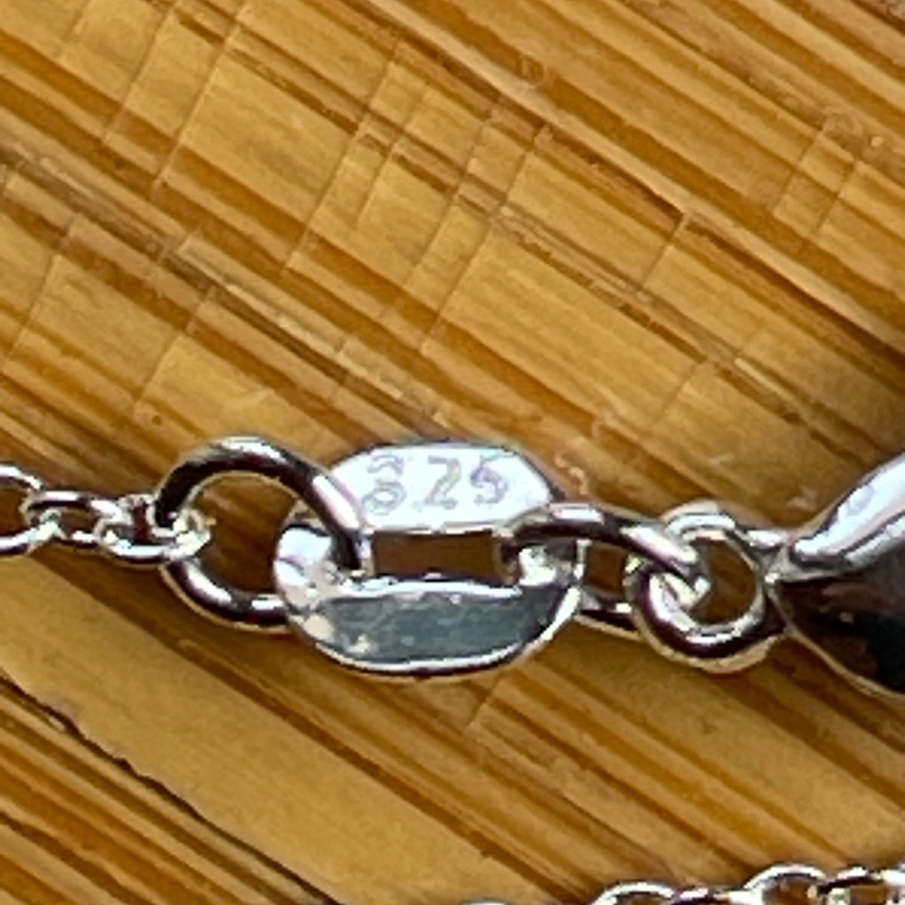 925 silver necklace w/tassel pendant - Picture 4 of 10